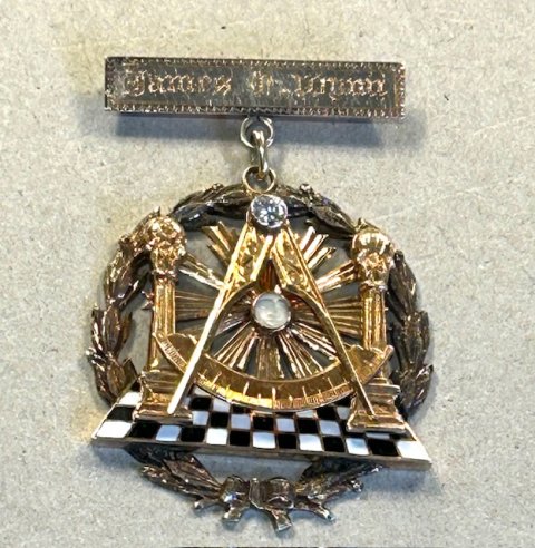 Frimurer vedh�ng i 14 k. guld