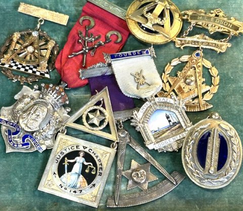 Samling Frimurer vedh�ng