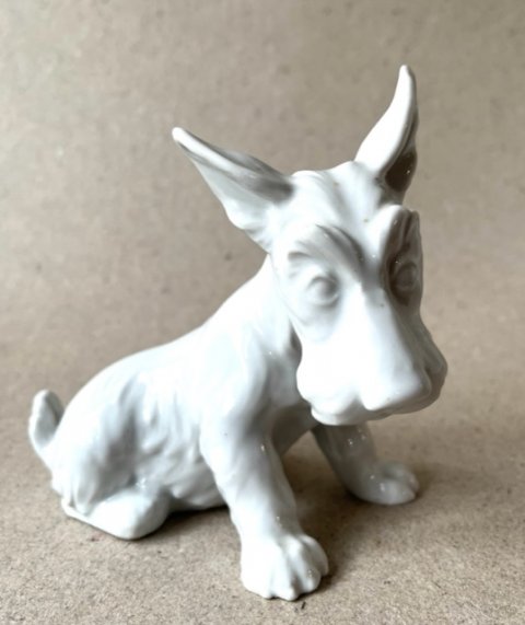 Lyngby porceln Skotte hund