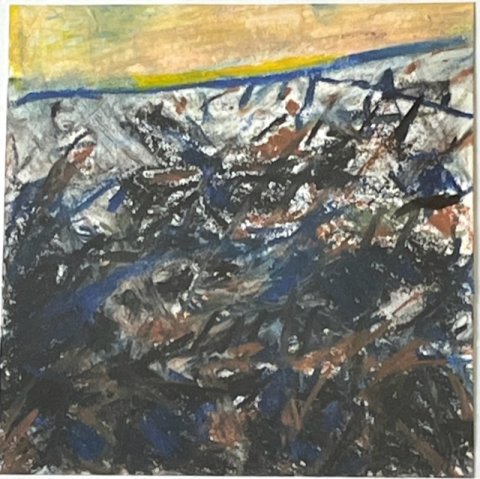 Hanne Mailand oliekridt Landskab