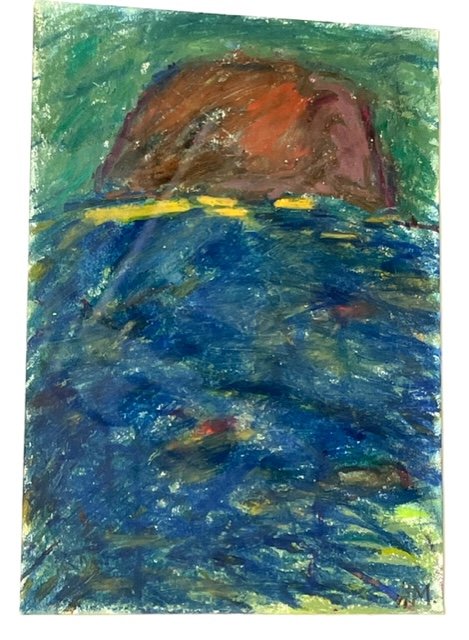 Hanne Mailand oliekridt landskab