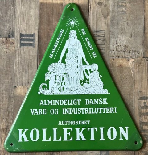 Vare og industrilotteri emaljeskilt