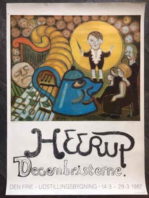 Signeret Heerup plakat