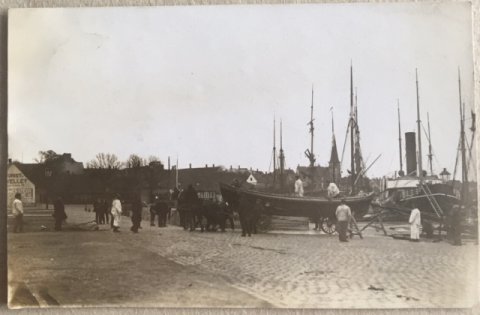 Redningsbd ved Rnne havn 1909