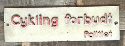 Skilt, Cykling forbudt