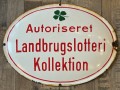 Landbrugslotteri emaljeskilt