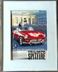 Original  Triumph Spitfire reklametegning