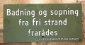 Skilt, Badning frardes